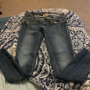 red camel denim jeans